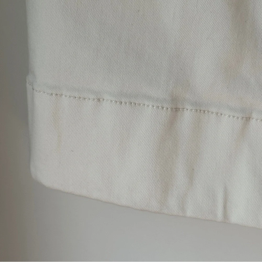 NWOT | LAUREN CONRAD KOHLS STRETCH WHITE SUPER HIGH RISE WIDE LEG CROP JEANS - Picture 6 of 8